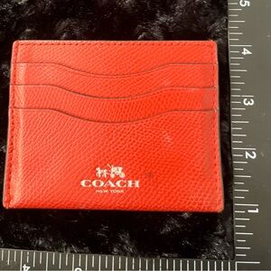 Coach Vibrant Orange Card Holder